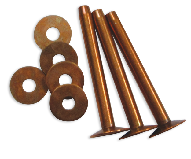 Picture of Copper Rivets Regular With Washers #10 CR10125 1.25" 100/pk