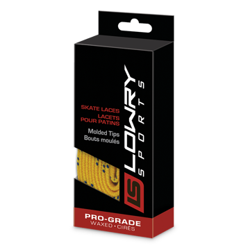 Picture of Pro Grade Molded Tip Waxed Laces Yellow LPWMTY120 120" 24/CS