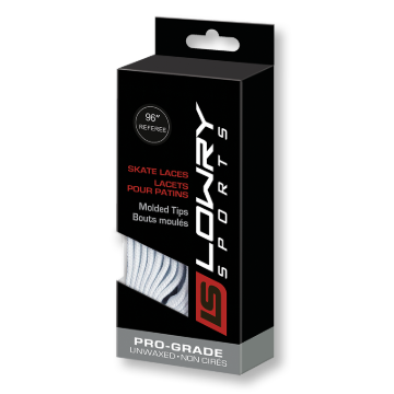 Picture of Pro Grade Molded Tip Un-Waxed Laces White Referee LPMTWR108 108" 24/CS